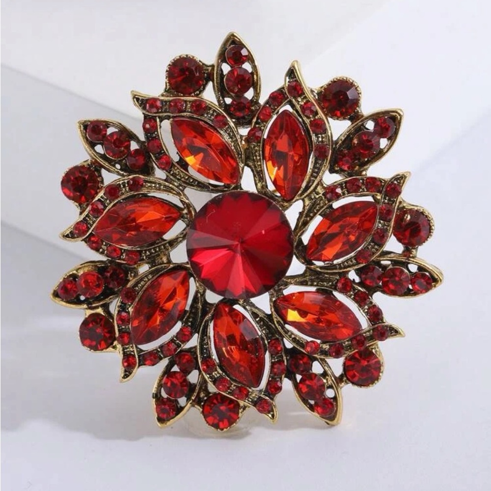 Luxe rhinestone brooch